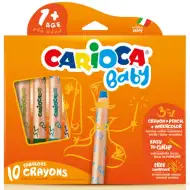 Carioca: 3 az 1-ben bébi zsírkréta 10db-os készlet