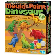 Dinoszaurusz gipszkiöntő készlet sötétben világító festékkel