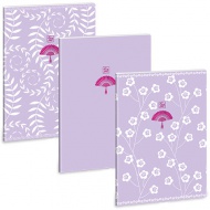 Ars Una: Soft Touch Purple Spring extra kapcsos vonalas füzet A/4
