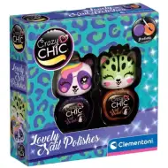 Crazy Chic: Lovely Nail körömlakk állatfigurás ecsetfejjel 2db-os sárga és rózsaszín szett - Clementoni