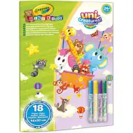 Crayola: MiniKids Varázslatos állatok óriás kifestő szett 4db filctollal