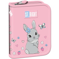 St.Right Cute Rabbit nyuszi mintás kihajtható tolltartó PC03 20,5x14x3,5cm
