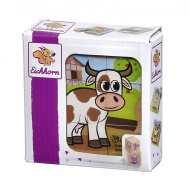 Eichhorn: Fa Kockakirakó – Háziállatos puzzle kicsiknek - Simba Toys