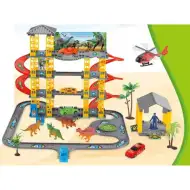Emeletes parkolóház dinoszauruszokkal