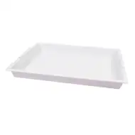 PlayBox: Műanyag fehér füles tálca 41x31cm