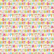 Happy Birthday feliratos csomagolópapír 100x70cm