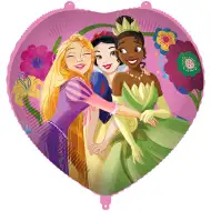 Disney Hercegnők: Szív alakú fólia lufi 46cm