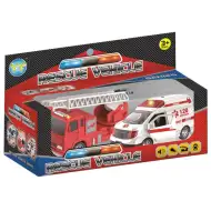 Rescue Vehicle 2db-os tűzoltó és mentőautó szett fénnyel és hanggal