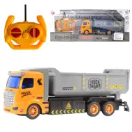 RC Távirányítós billencs építőipari kamion fénnyel 1/48 27MHz 20cm