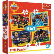 Sam a tűzoltó 4 az 1-ben puzzle 35-48-54-70db-os - Trefl