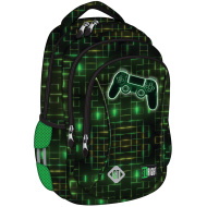 St.Right Neon gamer kontroller mintás iskolatáska, hátizsák BP26 39x27x17cm